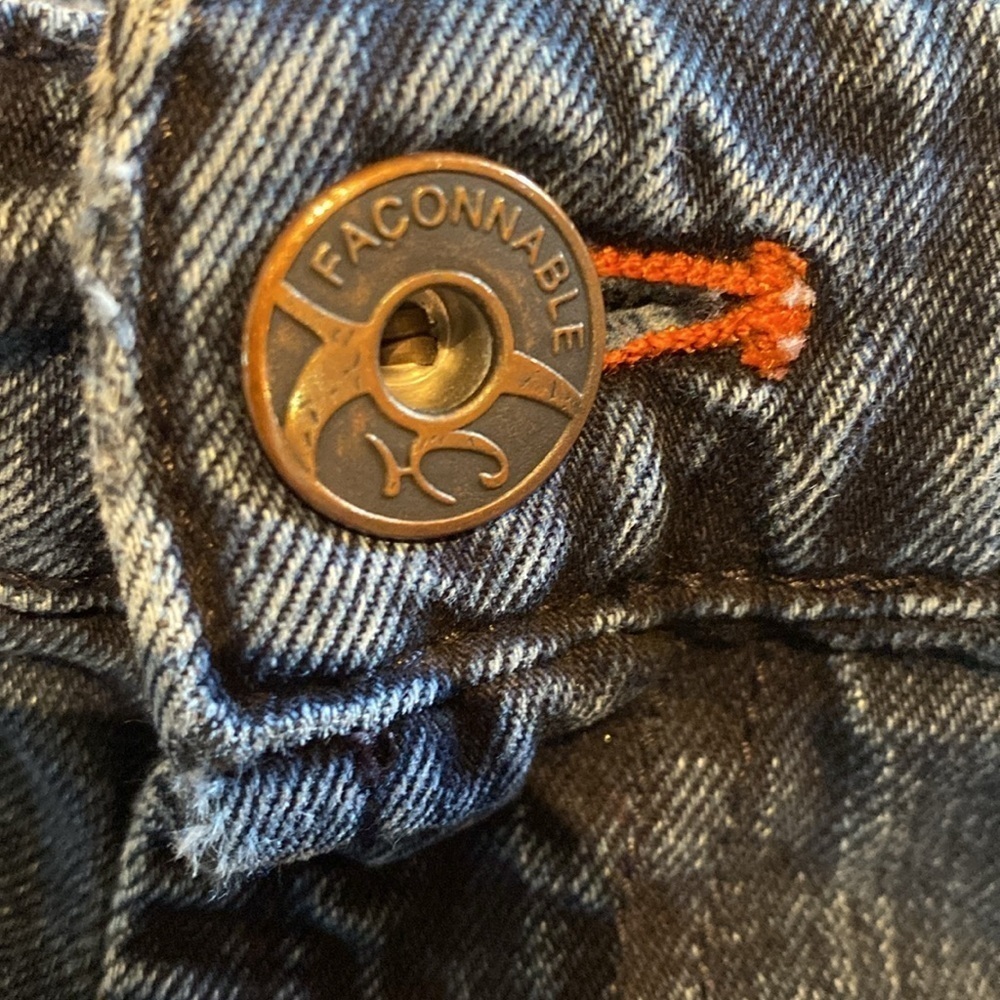 Faconnable Modele F40 Gipsy Straight Leg Raw Hem Jeans Blue W32 x L28 - Picture 2 of 10